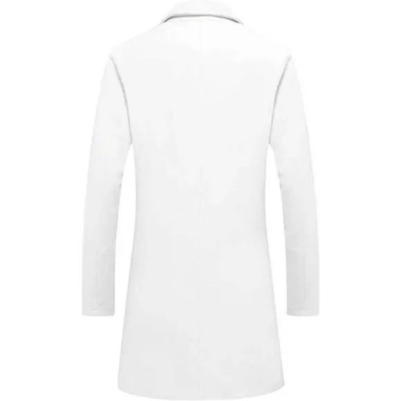 New Men's Trench Coat Outfit White - Picture 2 of 8